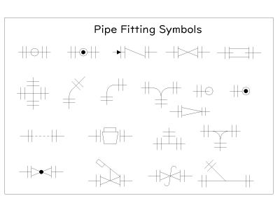 Pipe Fitting Symbols CAD Block DWG AutoCAD Editable Drawing (Free Download)