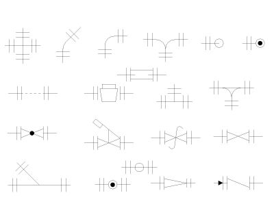 Pipe fitting signs for plumbing drawings CAD Block DWG AutoCAD Editable Drawing (Free Download)