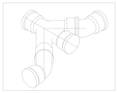 Pipe Elbow fitting Isometric view details for plumbing works-12. CAD block in DWG format free download.