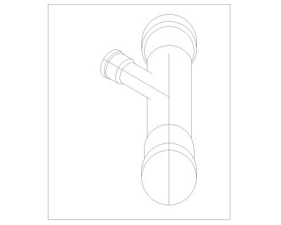 Pipe Elbow fitting Isometric view details for plumbing works-17. CAD block in DWG format free download.