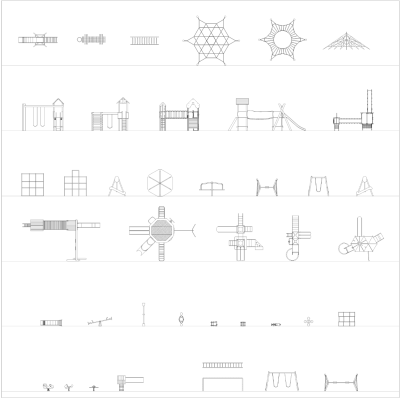 Playground equipment CAD collection 2 dwg