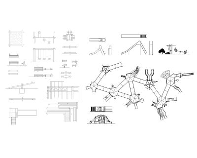 Playground Models-Model Architectural Drawing. CAD block in DWG format free download.