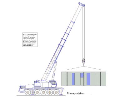Shipping Container loading by Crane CAD Block DWG AutoCAD Editable Drawing (Free Download)