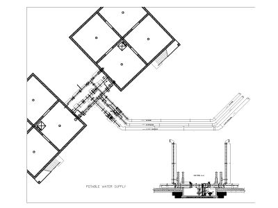 Potable Water Supply Design CAD Block DWG AutoCAD Editable Drawing (Free Download)