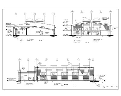 Power Plant Building Detailed Sections Architectural & structural drawings. CAD block in DWG format free download.