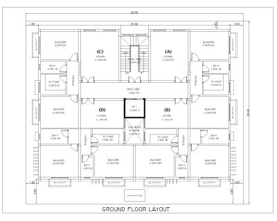 Preliminary architectural ground floor plan CAD Block DWG AutoCAD Editable Drawing (Free Download)