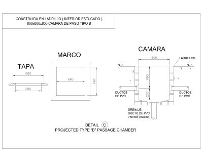 Free AutoCAD 2D Editable Drawings for PROJECTED PASSAGE CHAMBER