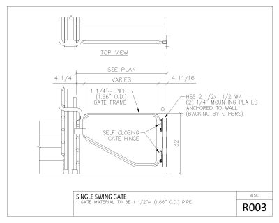 Picket Rail R-400 Series Sectional Detail-10 architectural drawings. CAD block in DWG format free download.