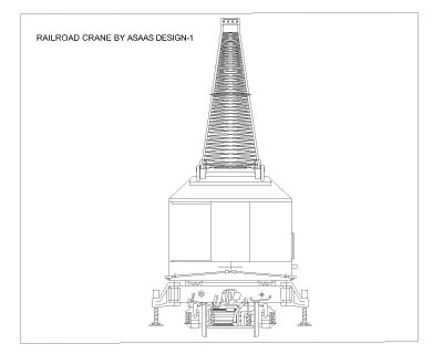 Railroad Crane by ASAAS-1 CAD Block DWG AutoCAD Editable Drawing (Free Download)