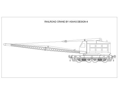 Railroad Crane by ASAAS-4 CAD Block DWG AutoCAD Editable Drawing (Free Download)