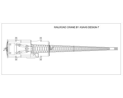 Railroad Crane by ASAAS-7 Architectural drawings. CAD block in DWG format free download.
