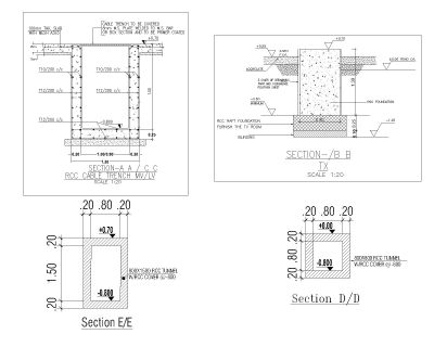 RCC Cable Trench Detailed drawing CAD Block DWG AutoCAD Editable Drawing (Free Download)