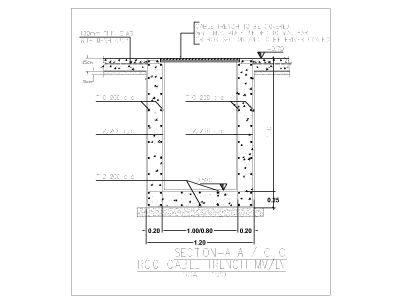 RCC Cable Trench Details CAD Block DWG AutoCAD Editable Drawing (Free Download)