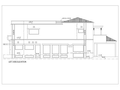 Residence Building 2D Elevation-44 CAD Block DWG AutoCAD Editable Drawing (Free Download)