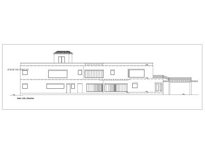 Residence Building 2D Elevation-53 CAD Block DWG AutoCAD Editable Drawing (Free Download)