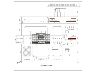Residence Building 2D Elevation-58 CAD Block DWG AutoCAD Editable Drawing (Free Download)