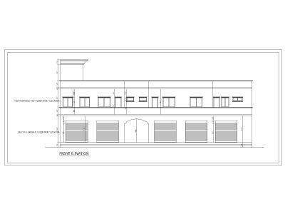 Residence Building 2D Elevation-80  CAD Block DWG AutoCAD Editable Drawing (Free Download)