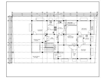 Residential Building F.F Plan-2 CAD Block DWG AutoCAD Editable Drawing (Free Download)