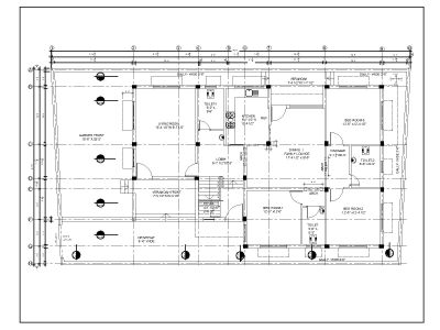 Residential Building GROUND FLOOR PLAN -1 CAD Block DWG AutoCAD Editable Drawing (Free Download)