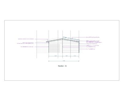 High Roof Shed Sectional details Architectural Drawing-4. CAD block in DWG format free download.