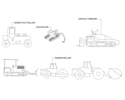 Free AutoCAD 2D Editable Drawings for Road Roolers