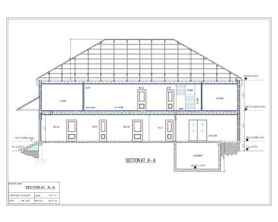 Roof Framing Details & Cross Section-3 engineering Drawing. CAD block in DWG format free download.