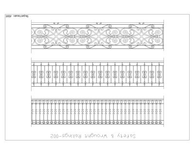 Safety & Wrought Railings - 2 CAD Block DWG AutoCAD Editable Drawing (Free Download)