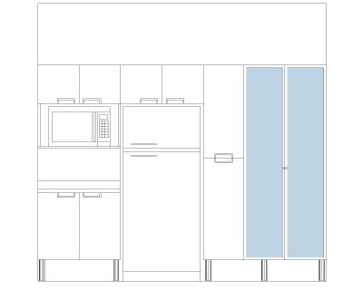 “Sectional view for Library, Bedroom & Kitchen-16" CAD Block. Free DWG AutoCAD drawing available to download.”
