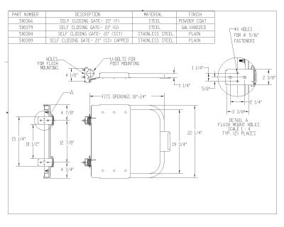 Free AutoCAD 2D Editable Drawings for Self-Closing Doors with Material & Finishes detail - 1