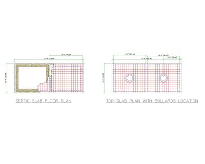 “Septic Tank Detail Part-2" CAD Block. Free DWG AutoCAD drawing available to download.”