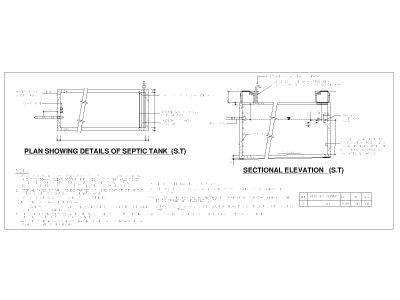 “Septic Tank Details" CAD Block. Free DWG AutoCAD drawing available to download.”