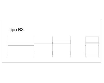 Free AutoCAD 2D Drawings of Shelves for Books Library-11”