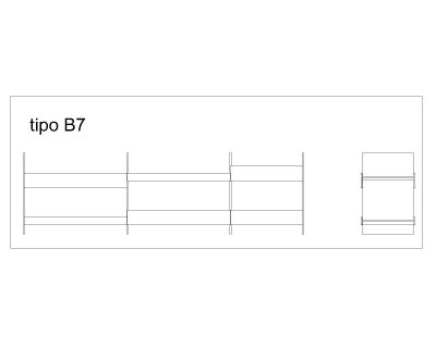 Free AutoCAD 2D Drawings of Shelves for Books Library-12”