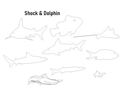 Free AutoCAD 2D Editable Drawings for Shock & Dolphin
