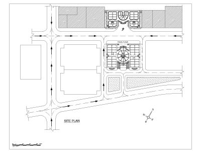Free AutoCAD 2D Editable Drawings for Shoping Mall Floor & Foundation Plans with Elevations -14