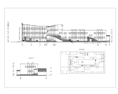 Free AutoCAD 2D Editable Drawings for Shoping Mall Floor & Foundation Plans with Elevations -16