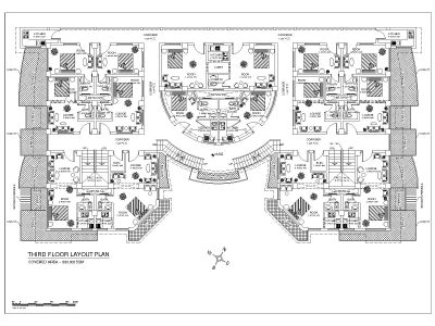 Free AutoCAD 2D Editable Drawings for Shoping Mall Floor & Foundation Plans with Elevations - 2