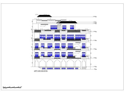Free AutoCAD 2D Editable Drawings for Shoping Mall Floor & Foundation Plans with Elevations - 8