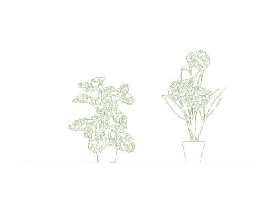 Free AutoCAD 2D Editable Drawings for Side Views of the Planters Elevations - 15