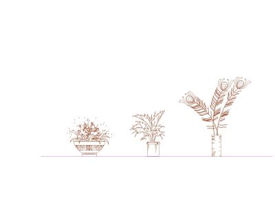 Free AutoCAD 2D Editable Drawings for Side Views of the Planters Elevations - 20