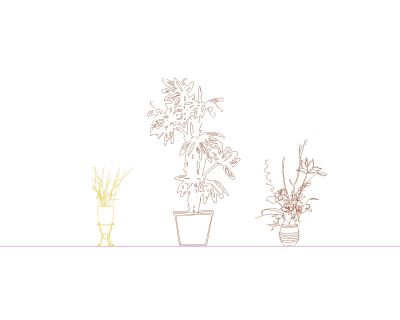 Free AutoCAD 2D Editable Drawings for Side Views of the Planters Elevations - 7