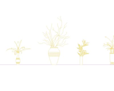 Free AutoCAD 2D Editable Drawings for Side Views of the Planters Elevations - 8