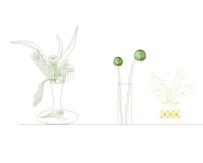 Free AutoCAD 2D Editable Drawings for Side Views of the Planters Elevations - 9