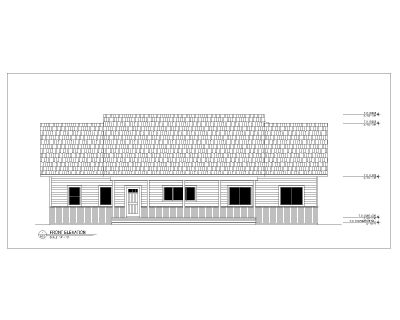 Single Family Residence Design Elevation-1. CAD Block. Free DWG AutoCAD drawing available to download