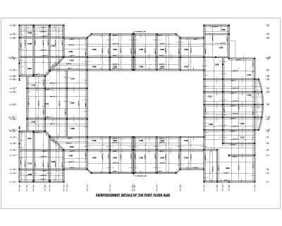 Slabs Reinforcement Details technical drawing-2. CAD block in DWG format free download.