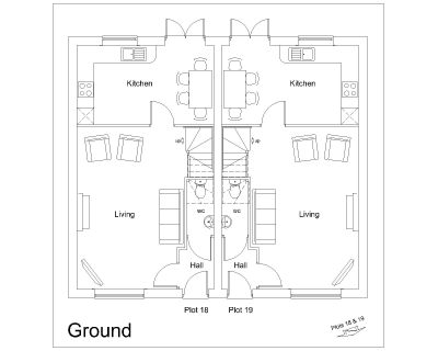Small & Smart House Layout.3 architectural drawing. CAD block in DWG format free download.