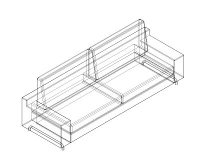 Free AutoCAD 3D Editable Drawings for Sofa 3D model DWG