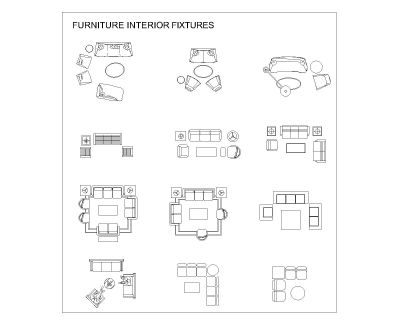 Free AutoCAD 2D Editable Drawings for Special Couch Set with Carpet flooring (6)