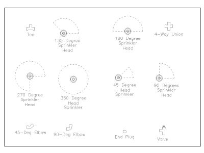 Sprinkler Heads Installation Details. CAD block in DWG format free download.