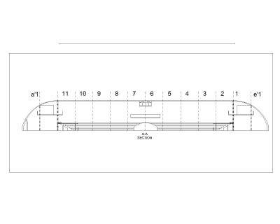 Stadium Design for Multiple Games Cross Section-1. CAD block in DWG format free download.